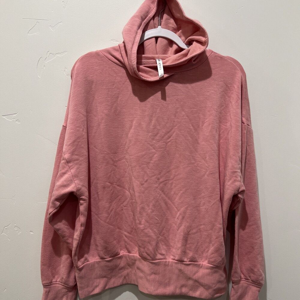 Fabletics Hoodie Sweatshirt Pink Oversized Lightweight Soft Athleisure size S